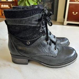 Dromedaris Kara Leder & Samt Stiefel Größe 42 - Bild 1 von 13