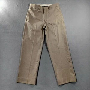 LL Bean Classic Fit Straight Flat Front Tan Khaki Pants Men Size Actual 30x29 - Picture 1 of 5