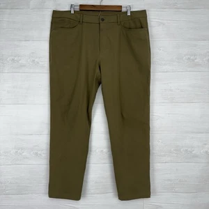 Pantalone Lululemon Uomo 38 Tan ABC Classico Warpstreme Elasticizzato Casual Tempo Libero - Foto 1 di 10