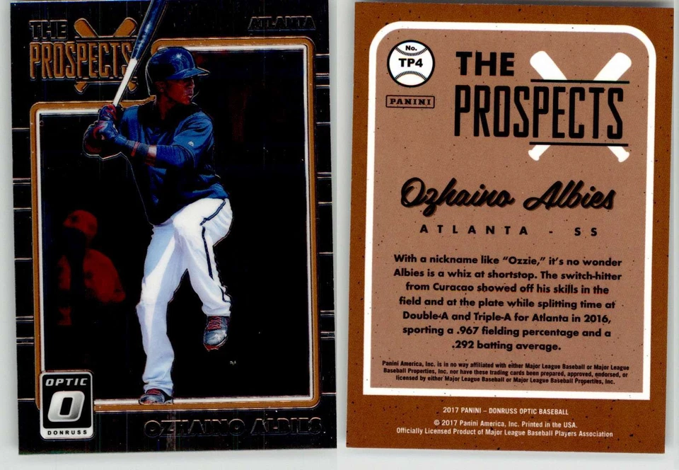 Ozhaino Ozzie Albies 2017 Donruss Optic The Prospects TP4 Braves - Image 1 of 1
