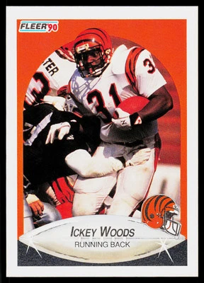 Ickey Woods, 1990 Fleer Football Card, #223, Cincinnati Bengals, - Image 1 of 2