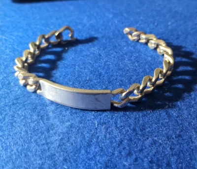 Bracciale uomo argento 800 vintage anni 60-70 massiccio 50g grumetta targhetta 2 - Immagine 1 di 4
