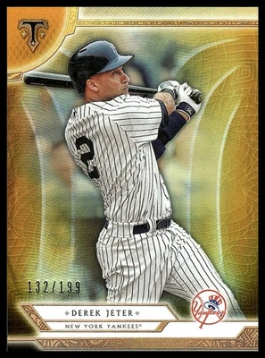 2018 Topps Triple Threads AMBER/199 / Derek Jeter / 132/199 - Image 1 of 2