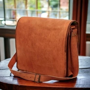 New Genuine Women's Messenger Vintage Crossbody Leather Satchel Bag - Picture 1 of 4