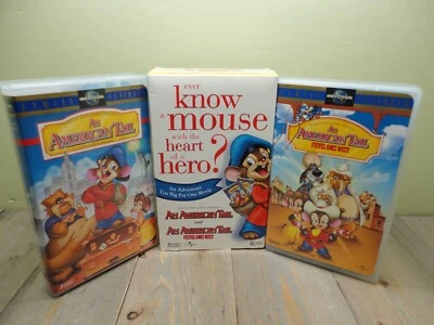 An American Tail & An American Tail Fievel Goes West Box Set 1986 & 1991 VHS - Image 1 of 4