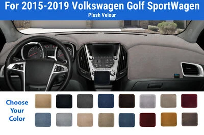 Dashboard Dash Mat Cover for 2015-2019 Volkswagen Golf SportWagen (Plush Velour) - Image 1 of 4
