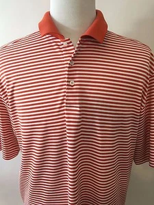 Walter Hagen Herren Extra Large Golfshirt Baumwolle Poly Streifen Orange/Weiß Neu ohne Etikett - Bild 1 von 4