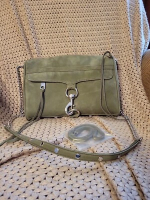 Bolso Bandolera Rebecca Minkoff MAC Gamuza Verde Oliva Nuevo con Etiquetas Foto 1 de 4