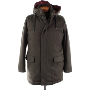 Kired Kiton NWT Kang 2 Cashmere Hooded Down Jacket Size 48 (S US) In Solid Brown - Picture 1 of 17