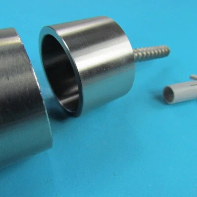 Edelstahl 42,4 Wandanschluss Geländer Handlauf Wand geschliffen