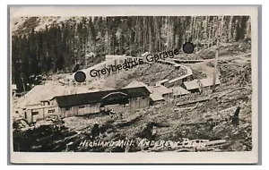 RPPC Holzfällersägewerk Highlandmühle LA CENTER WA Vancouver echtes Foto Postkarte - Bild 1 von 2
