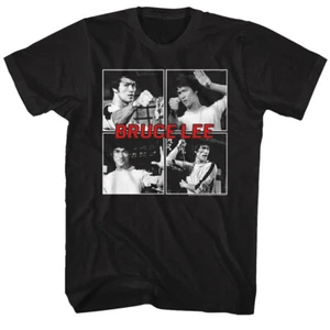 Bruce Lee Martial Arts Legend Fighting Photo Collage Men's T Shirt   - Picture 1 of 5