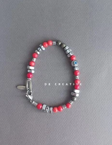 Full new arrivals - Coral with hematite stainless steel original design bracelet - Picture 1 of 6