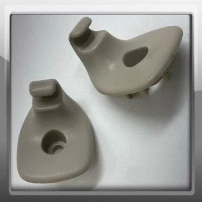 08-20 DODGE CARAVAN CHRYSLER TOWN & COUNTRY SUN VISOR CLIP SET CREAM IVORY Z46 - Image 1 of 4