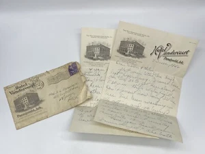 Hotel Vandervoort Paragould Arkansas 1946 Handwritten Letter Stationary/Envelope - Picture 1 of 8
