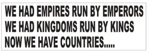 Emperors & Kings Trump 2024 Bumper Sticker B26 - Bild 1 von 1