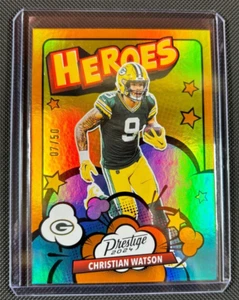 Christian Watson Heroes Gold 07 /50 2024 Panini Prestige Green Bay Packers - Picture 1 of 2