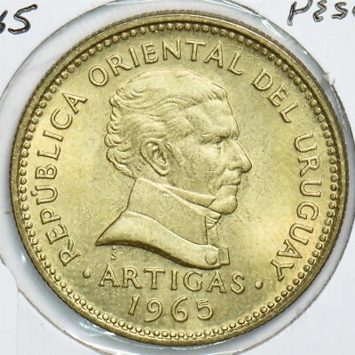 Uruguay 1965 10 Pesos 240992 combine shipping - Image 1 of 2