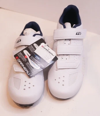 Louis Garneau Chrome II 2 Hombres Ciclismo Bicicleta de Carretera Zapatos Blancos.  Talla 39 USA 6 Foto 1 de 4