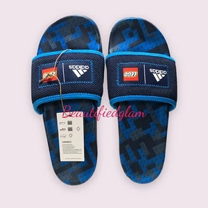 ADIDAS ADILETTE COMFORT X LEGO SLIDES Sandals for Men SIZE 7 NEW - Picture 1 of 3
