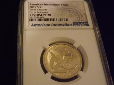 2019-S   $1 American Innovation  REVERSE PROOF     NGC PF 70 Ultra Cameo - Image 1 of 2