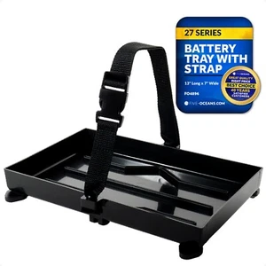 Marine Battery Tray for Group 27, Black, 13"x7" - FO4896 - Bild 1 von 7