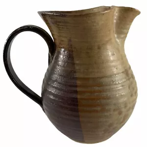 "Jarra de cerámica artística de estudio firmada a mano gres vintage granja de 7""" - Imagen 1 de 9