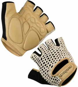 Aero Tech Designs | Crochet Cycling Gloves | Gel Padding Palm | Natural Leather - Picture 1 of 30
