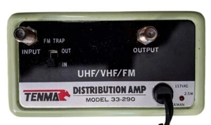 Vintage Tenma VHF/UHF/FM Distribution Amplifier 33-290 Taiwan NOS - Picture 1 of 4