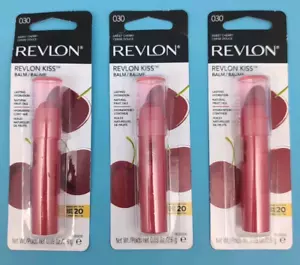 LOT OF 3: Revlon Kiss Lip Balm - SPF 20 - Sweet Cherry - 030 - NEW & SEALED - Picture 1 of 6
