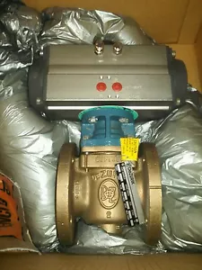 NOS Dezurik 2" Bronze Plug Valve w/ Aero 2 Pneumatic Actuator - Picture 1 of 4