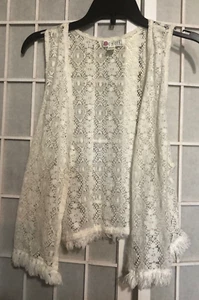 Zoey Girl Girls IVORY KNIT  Cardigan 14 - Picture 1 of 3