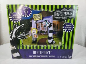 Gemmy Beetlejuice Giant 10.5ft LED Light-up Inflatable Animated Archway - Picture 1 of 5