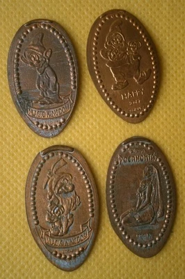(4) Centavos de cobre laminados de colección que representan personajes de Disney, POCAHONTAS... Foto 1 de 4