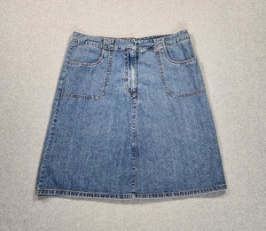Austin Clothing Co blau Denim Jeansrock Damen Größe 12 Gesäßschlitz Tasche - Bild 1 von 12