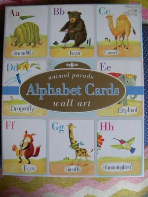 Tarjetas del alfabeto EeBoo Animal Parade -26 cartulina laminada de 8"x10" arte de pared  Foto 1 de 4