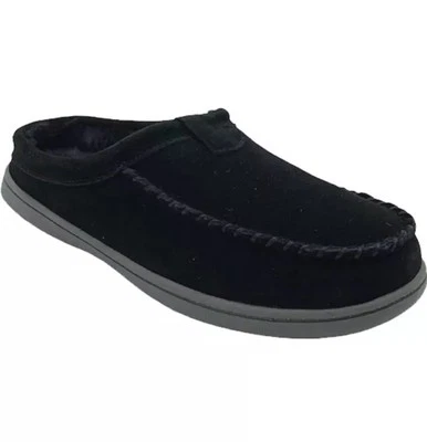 Zapatillas zueco forradas de piel sintética Clarks de gamuza para hombre negras talla 9 Foto 1 de 3