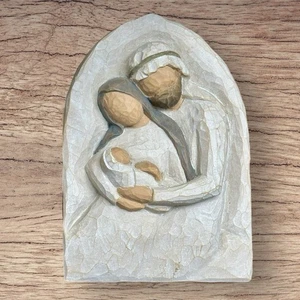 Willow Tree Wall Art Holy Family A Child is Born Plaque 2002 Demdaco Nativity - Picture 1 of 11