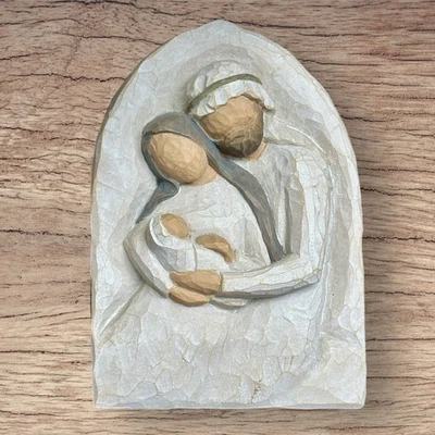 Willow Tree Wall Art Holy Family A Child is Born Plaque 2002 Demdaco Nativity - Image 1 of 4