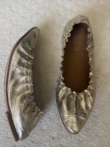 See by Chloe Jane All Leather Elastic Ballet Flat Shoes Size:38 Us 7.5 - Picture 1 of 13