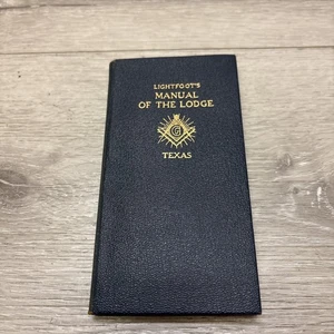 Vintage Lightfoot's Manual of the Lodge Texas 1934 Masonic Fantastic - Bild 1 von 6