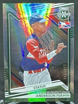 Anderson Fermin 2022 Panini Elite Extra Edition Status Green /499 #179 - Image 1 of 2