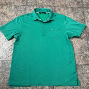 Polo uomo Travis Mathew taglia L verde manica corta misto cotone golf casual - Foto 1 di 4