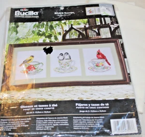 2005 Buicilla contato punto croce uccellini e tazze da tè #43513 Jeanne Mack - Foto 1 di 2
