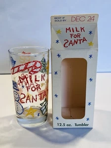 Vintage Anchor Hocking Milch für Santa 12,5 Unzen Becher Glas Weihnachten MÜLLEIMER 25 - Bild 1 von 12