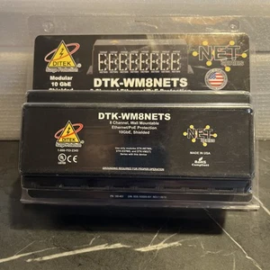 Ditek DTK-WM8NETS 8 Channel Wall Mount Network Surge Protector SAME DAY SHIPPING - Photo 1/3