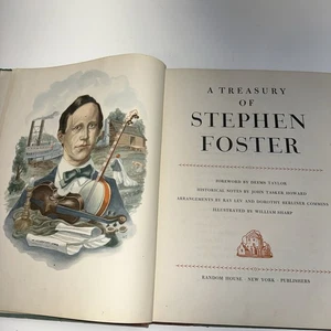 A TREASURY OF STEPHEN FOSTER FIRST PRINTING 1946 RANDOM HOUSE - Picture 1 of 15
