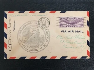 1931 AM-16 First Flight Nashville TN to Newark NJ, postmaster signed - Picture 1 of 2
