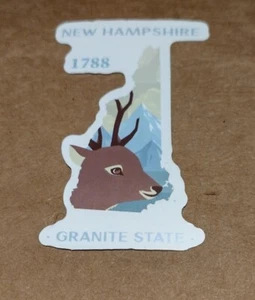Pegatina del estado de New Hampshire 1788 - Álbum de recortes turístico de viaje coleccionable - Imagen 1 de 2