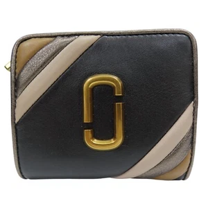 Cartera compacta de piel de becerro negra MARC JACOBS - Imagen 1 de 12